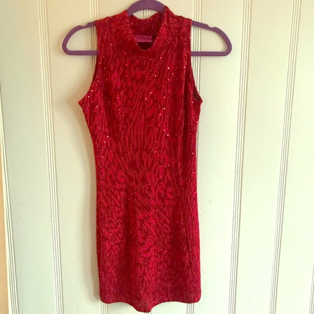 Stretch Red Bodycon Mini Dress Bodycon medium